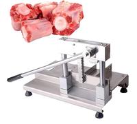 Sega per carne, in acciaio inox, per macellare costolette e verdure, affettatrice manuale per uso domestico e commerciale, multifunzionale e facile da usare