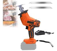 Sega per carne professionale, con sega per ossa elettrica a LED Sega per macellaio per carne, per uso commerciale e domestico, sega per carne alternativa, 1 batteria + 2 denti di sega (1 batteria + 2