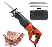Sega per Ossa elettrica da Macellaio, Macchina per segare Ossa di Carne da 1050 W, Sega elettrica Portatile da Macellaio con Maniglia Rotante a 180° per Tagliare Carne congelata