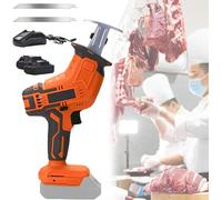 Sega per Ossa, Sega Elettrica per Macellai Domestici Commerciali, Seghe Alternative Elettriche, Strumenti Portatili A Batteria per Seghetto per Tagliare Le Ossa di Carne, 2battery+2sawtooth