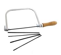 Sega per piercing, sega regolabile per gioielli, 300 mm, multiuso fai da te universale, seghetto a forma di U, utensili manuali fai da te, 4 lame per sega a spirale per gioielli artigianali