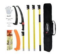 Sega per potatura con asta telescopica, 4 m, seghe telescopiche con lunghezza regolabile, sega telescopica professionale, borsa da trasporto per rami alti, rami spessi e bypass