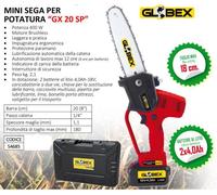 SEGA PER POTATURA GX-20-SP CON 2 BATTERIE A LITIO 18V-4AH TAGLIO MAX CM. 18