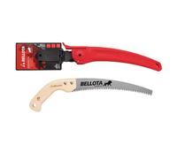 Bellota 450MC13 - Sega da potatura Leone con lama curva da 13", seghettata giapponese e manico in legno curvo. Custodia inclusa
