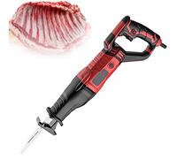 Segaossa a Batteria, segaossa, Sega elettrica Portatile da 900w 1300w, Corpo Rotante a 180°, Regolazione della velocità a 6 velocità, per Tagliare Carne, Ossa, costolette, costolette di Agnello, Red-