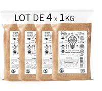 Segatura di legno di faggio, confezione da 4 sacchetti da 1 kg, per affumicatore di carne, pesce || adatto al serpentino affumicatore a freddo | made in France | trucioli di legno compatibili con