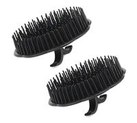 Segbeauty 2 pcs Shampoo Pennello, Cuoio Capelluto Spazzola Nero Doccia Pettine per Crescita dei capelli Barba Pet Grooming - Forma di fiore