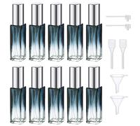 Segbeauty Atomizzatore Profumo, 10 Pezzi Porta profumo da Viaggio in Vetro, Dispenser Portatile 10ml, per Lavoro, Appuntamento, Festa (Graduale Blu)