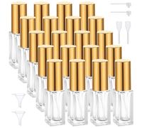 Segbeauty Atomizzatore Profumo, 20 Pezzi 5ml Porta Profumo da Borsetta, Flacone Spray Trasparente in Vetro, Ricaricabile e Portatile, per Viaggio, Fai da Te, Regali