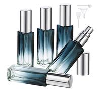 Segbeauty Atomizzatore Profumo, 5 Pezzi Nebulizzatore Profumo Portatile in Vetro, Spruzzatore 10ml per Appuntamenti, Feste, Lavoro (Graduale Blu)