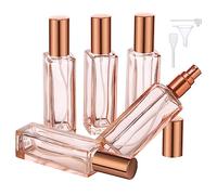 Segbeauty Atomizzatore Profumo, Porta da Viaggio Ricaricabile, 5 Pezzi Nebulizzatore Portatile 20ml, Boccetta Ricaricabile per Regali, Data (Arancione)
