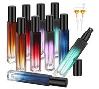 Segbeauty Dispenser Profumo da Viaggio, 10 Pezzi 10ml Porta Profumo da Borsetta, Vetro, Ricaricabile e Portatile, Bottiglia Spray per Fragranza, Accessori da Viaggio