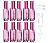 Segbeauty Dispenser Profumo da Viaggio, 10 Pezzi Atomizzatore Profumo Vetro 10ml, Ricaricabile Nebulizzatore per Viaggiare, Festa, Vita Quotidiana (Viola)