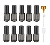 Segbeauty Porta Profumo da Viaggio, 10 Pezzi 3ml Porta Profumo da Borsetta, Ricaricabile Vaporizzatore Vetro, Portatile, per Party, Regali, Vita Quotidiana, Data (Nero)