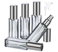 Segbeauty Porta Profumo da Viaggio, Atomizzatore Profumo Vetro 10 ml, 5 Pezzi Dispenser Ricaricabile, Nebulizzatore Portatile per Festa, Regali (Grigio)