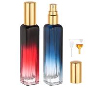 Segbeauty Profumo da Viaggio, 2 Pezzi 15ml Atomizzatore di Profumo, Contenitore Spray Vuoto, Ricaricabile e Portatile, in Vetro, Accessori da Viaggio