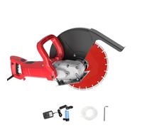 Sege circolare elettrica per cemento, scanalatrice elettrica per muri a 4300 giri/min con pompa dell'acqua, profondità di taglio 110/135 mm, copertura protettiva regolabile(350mm)