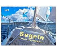 Segeln - Freiheit und Abenteuer (Wandkalender 2026 DIN A2 quer), CALVENDO Monatskalender: Sonne, Wind und Wellen bis zum Horizont.