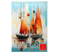 Segeln - Leinen los zum Segeltörn (Tischkalender 2026 DIN A5 hoch), CALVENDO Monatskalender: Sonne, Wind und Wellen bis zum Horizont.