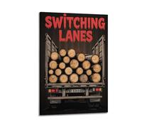SEGFUGS Poster decorativo su tela, motivo "Paura ereditata - Switching Lanes in S", poster decorativo da parete e stampa artistica moderna per la camera da letto (50 x 75 cm)