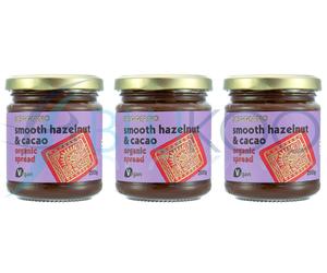 Seggiano Bio Smooth Nocciole & Cacao Spread - 200 g (Confezione da 3)