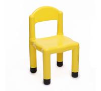 Seggiolina Plastica Gialla per Bambini con Tappo 5x5 cm, Pronta all'uso, Antiscivolo e Resistente, Arredamento per Scuole Materne e Asili