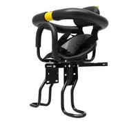 Seggiolino anteriore per biciclette, sedile anteriore con archetto di sicurezza e cintura di sicurezza, sella con pedali regolabili tripli, schienale ergonomico, per MTB, bici da corsa e City bike