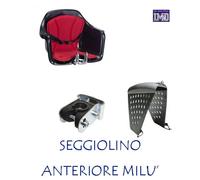 Seggiolino anteriore porta bimbo HTP MILU' NERO per bici al manubrio bambini
