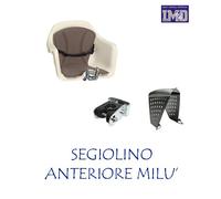 Seggiolino anteriore porta bimbo HTP MILU' PANNA per bici al manubrio bambini