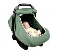 Seggiolino auto baldacchino traspirante cotone antivento Mesh Window | Parasole per passeggini e culle, per la sicurezza dei veicoli, per shopping, passeggiate, viaggi, attività all'aperto