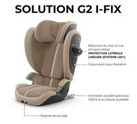 Seggiolino auto - CYBEX - Solution G2 i-Fix Plus Tessuto - Grigio pietra