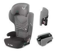 Nurse Spring Seggiolino auto i-Size, 100-150 cm, 4-12 anni, Isofix, sedia da viaggio, portatile, pieghevole, multiposizione, grigio