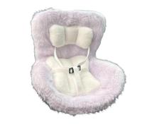 Seggiolino auto per bambole La-bub da 17 cm, clip di sfiato per seggiolino auto per bambole da 10-17 cm, scatola carina morbida seggiolino auto per ciechi con cuscino