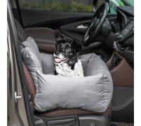 Seggiolino Auto per Cani Piccoli Sfoderabile e Lavabile con Cinghie di Sicurezza, Grigio Scuro