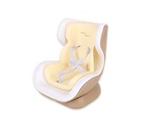 Seggiolino Auto Sicurezza Bambola, Sedia Bambola Plastica Modello con Clip Bocchetta d’Aria e Base Ornamento Auto Cool Collezionabile Scrivania Accessorio per Bambole Blind Box (Giallo)