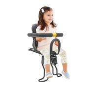 Seggiolino da bambino per bicicletta, sedile anteriore con corrimano, con cinture di sicurezza e supporto a U, regolabile, capacità di carico 35 kg, adatto per bambini da 1 a 5 anni ed è compatibile