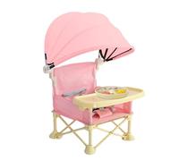 Seggiolino Da Campeggio Per Bambini Con Vassoio,Sedia Da Pranzo Pieghevole Per - Sedia Portatile per Bambini con Parasole per Casa Giardino Viaggio Campeggio Spiaggia Picnic