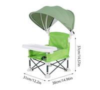 Seggiolino Da Pranzo Pieghevole Portatile Per Bambini - Seggiolino Da Viaggio Con Vassoio Per Mangiare - Sedia Pieghevole Per Bambini Con Parasole Per Spiaggia Giardino Casa Campeggio Picnic Esterno