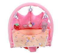 Seggiolino di sostegno per bambini, morbido, a forma di corona, mantiene la posizione di seduta, sedia comoda, supporto per seduta per bambini piccoli, sedia da seduta in peluche con giocattolo attivo