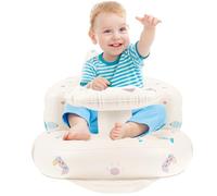 Seggiolino gonfiabile con vassoio e traspirante per bambini a partire dai 3 ai 36 mesi, sedia gonfiabile inclusa pompa ad aria integrata, aiuto per la seduta con schienale e supporto per il collo per