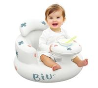 Seggiolino gonfiabile per bambini da 3 a 36 mesi, con pompa ad aria integrata, divano con supporto per la schiena, morbido e sicuro, seggiolino per bambini per sedersi, fare il bagno e mangiare