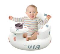 Seggiolino Gonfiabile per Bambini Dai 3 mesi, Seggiolino Gonfiabile con Vassoio, Seggiolino da Pavimento per Neonati, Seggiolino Gonfiabile con Supporto per la Schiena