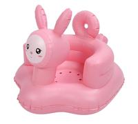 Seggiolino Gonfiabile per Bambini, Pompa D'Aria Integrata, Divano con Supporto per la Schiena in Coniglio Morbido in PVC, Sedia per Imparare per Bambini per Fare il Bagno Seduto