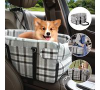 Seggiolino per auto per cani - Seggiolino auto specifico per cani di piccola taglia, sedile centrale per console per cani di piccola taglia, rialzo per cani e gatti, seggiolino portatile per bracciolo