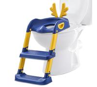 Seggiolino per bambini piccoli per WC sedile WC per bambini piccoli | 2 in 1 sedile di allenamento per andare al bagno pieghevole con scala di sgabelli passo,accessori da bagno, ori