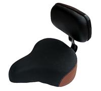 Seggiolino per bicicletta con schienale, ampio, in morbida pelle PU, imbottito, per mountain bike, triciclo e bici da pendolari