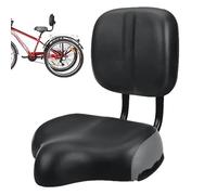 Seggiolino per bicicletta con schienale | Sella per bici imbottita ampia con supporto per la schiena - Sedile per triciclo oversize con schienale morbido, ampio cuscino imbottito per bici per città, s