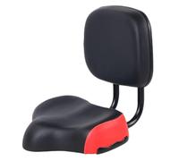 Seggiolino per bicicletta con schienale, sella per bicicletta, comodo cuscino con schienale, sella leggera, in pelle PU, comfort con regolazione a più livelli, cuscino morbido, assorbimento degli urti