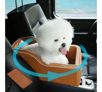 Seggiolino per cani con console per auto, rialzo cani con cuscino morbido di