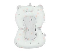 Seggiolino per vasca da bagno, cuscino regolabile per il bagnetto, galleggiante per neonato, per il bagno (orsetto rosa) (colore: stelle azzurre)